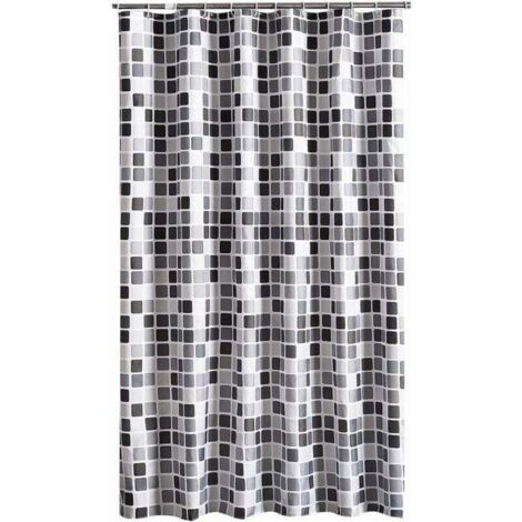 Rideau de douche 200 x 220 cm (L x H), rideaux de douche anti-moisissure, anti-bactérien, déperlant, doublure, tissPolyester doux, rideaux de bain, rideau fait de beaux motifs pour salle de bain, toil (1/5)
