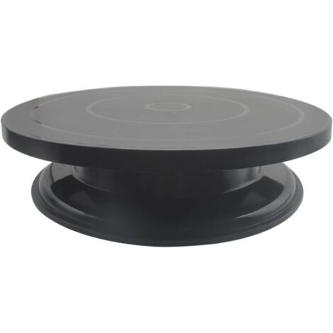 Plateau tournant antidérapant pour décoration de gâteaux (1 pièce, noir) (1/4)
