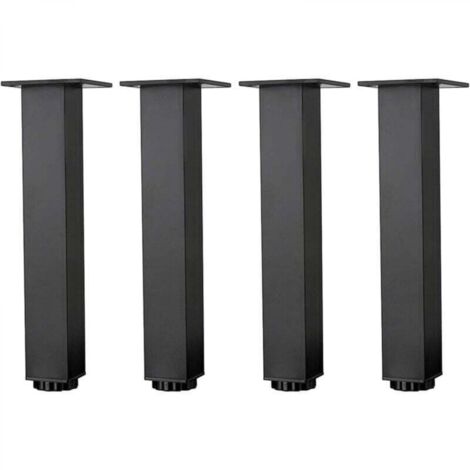 Pieds de Meubles en Alliage D'aluminium Réglables en Hauteur,Pieds de Table Basse de Canapé,Noir,4 Pièces (25cm/9.8in) (1/5)