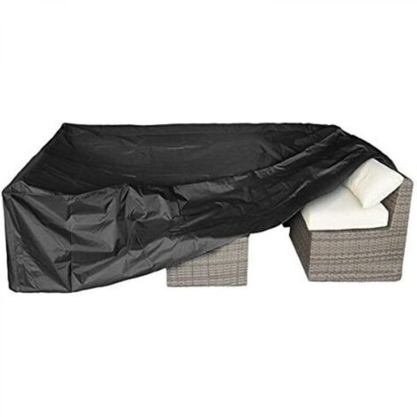 Nappe imperméable noire, 20016070cm, housse de table extérieure avec protection solaire et housse de canapé combinées. (1/5)