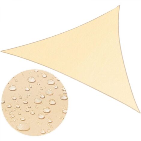 Voile d'ombrage, protection UV, protection solaire, facile à installer, (3mx3mx3m, beige) (1/5)