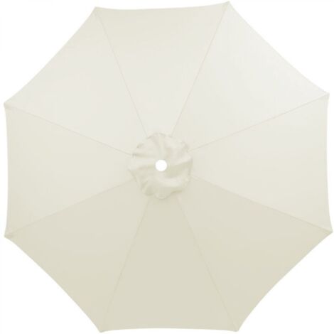 3 m Housse de parasol, 8 baleines, , imperméable, résistante aux UV, tissu de remplacement, pour terrasse, extérieur, terrasse, beige (1/5)