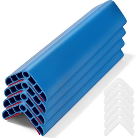 Lot de 4 protections, pièces, soupe, bords tranchants, 1 long, bleu foncé (1/5)
