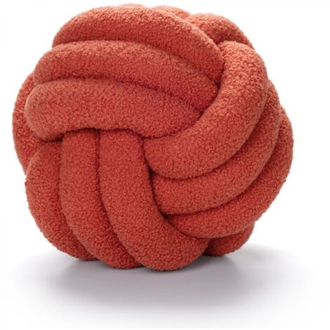 Coussin boule pamplemousse rouge diamètre 22CM 1 coussin rond décoration maison coussin décoratif esthétique coussin en peau d'agneau (1/5)