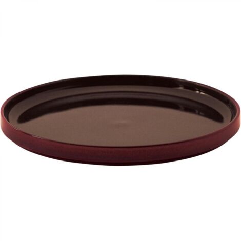 Plateau de pot de fleurs en céramique marron de diamètre extérieur 21 cm adapté au bac de drainage des fleurs d'intérieur et d'extérieur 1 (1/5)