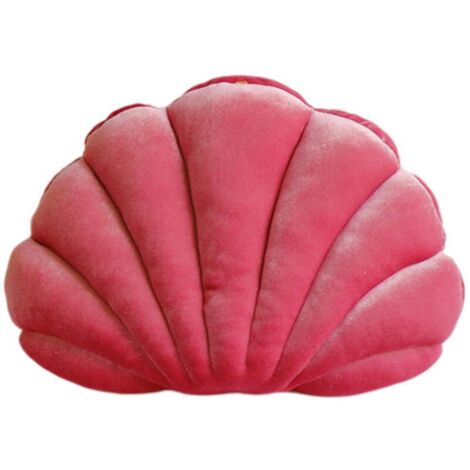 Ineasicer Coussin décoratif en coquillage pour canapé et extérieur - Coussin décoratif pour meubles de terrasse - Rose (1/4)