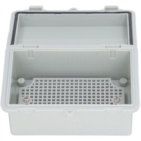 Boîte électrique étanche Boîte de jonction extérieure isolée et étanche à la poussière avec couvercle à charnière Clip plastique pour bricolage Gris (1/5)