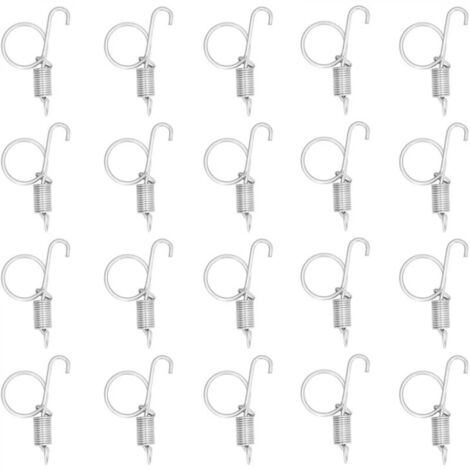 20 pcs Cage Porte Fixation Doigt Ressort, Métal Snap Loquet Crochet Multifonctionnel Cage Porte Mousqueton pour Cage Porte (1/5)