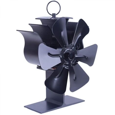 Mini ventilateurs pour poêles à bois, ventilateur à 6 pales alimenté par la chaleur, ventilateur écologique pour poêle à bois/cheminée (1/5)