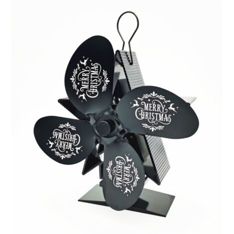 Ventilateur Poele à Bois 4 Pales Avec Thermomètre - Ventilateur Cheminée Alimenté à la Chaleur Ventilateur Silencieux avec Protection Contre le Surchauffe pour Poêle à Bois Cheminée Gaz Bûche Poêle à (1/5)