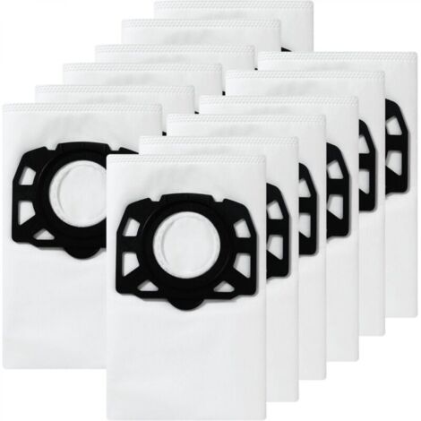 Sacs d'aspirateur compatibles avec Kärcher WD4, WD5, MV4, MV5, MV6, WD5 Premium, WD6, pièces détachées et accessoires pour aspirateurs - Lot de 12 (1/5)