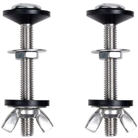 2 pcs Toilette Split réservoir d'eau vis de Fixation Accessoires Assis réservoir d'eau Fixation Connexion vis Toilette réservoir d'eau Accessoires d'installation,74mm (1/4)