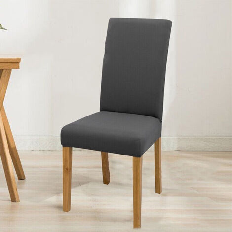 Housse de Chaise Extensible Gris Motif, pour Mariage, Noel, Restaurant, Hôtel, Conférence, Universel Housse de Chaise(2 pièces,Gris) (1/5)