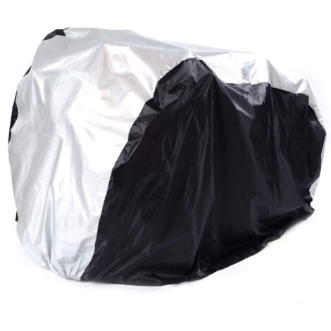 Bâche pour voiture,Housse de protection pour vélo étanche en polyester Argenté/noir (90×72×110CM) (1/4)