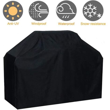 Accessoire pour grillage Housse de Barbecue résistante en Tissu Oxford imperméable et Coupe-Vent Résistant à la décoloration pour Barbecue Weber, Brinkmann et la Plupart des étagères de Barbecue. 145 (1/5)