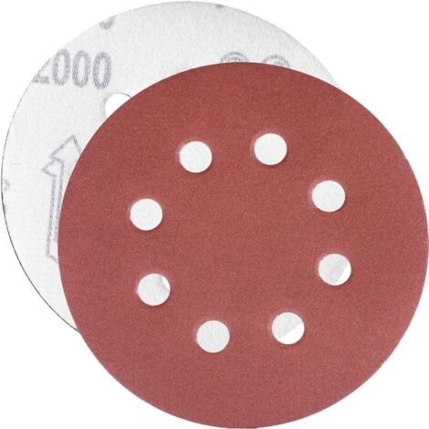 2000 Disque de Ponçage Disques Abrasifs Grain Taille de 125mm Idéal pour Poncer/Polir/Dérouiller HSDPS5M100, Lot de 100 (1/5)