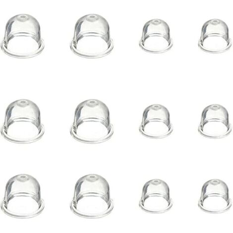 12 Pièces Carburateur Amorce Pompe Ampoule - 19 mm et 22 mm - Poire Pompe Amorcage - Accessoires de Carburateur pour Debroussailleuse Tronçonneuse Souffleur Tondeuse (1/4)
