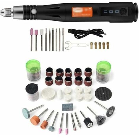 Outil Rotatif Sans Fil, 105PCS 5V Kit Mini Perceuse à 3 VitessesEnsemble d'Outils Rotatifs avec Eclairage LED (1/5)
