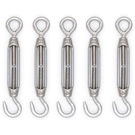 M4 tendeur crochet et il en acier inoxydable 304 - Lot de 5 (1/5)