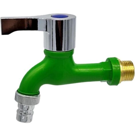 Robinet de salle de bain en PP, robinets de lavabo, 2.0Mpa robinet de meuble-lavaboMitigeur de lavabo, 1/2 robinet de lavabo mural - Vert (1/5)