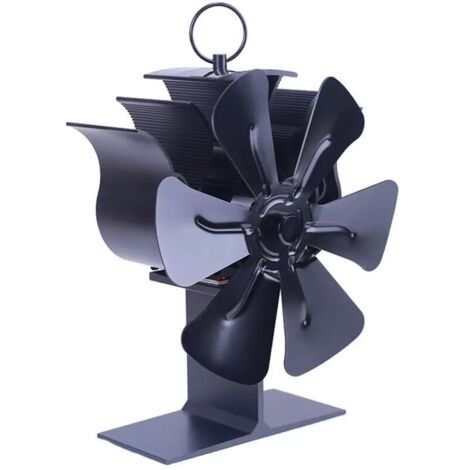 Mini ventilateurs pour poêles à bois, ventilateur à 6 pales alimenté par la chaleur, ventilateur écologique pour poêle à bois/cheminée (1/5)