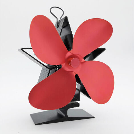 Ventilateur Poele à Bois 4 Pales Avec Thermomètre - Ventilateur Cheminée Alimenté à la Chaleur Ventilateur Silencieux avec Protection Contre le Surchauffe pour Poêle à Bois Cheminée Gaz Bûche Poêle à (1/5)