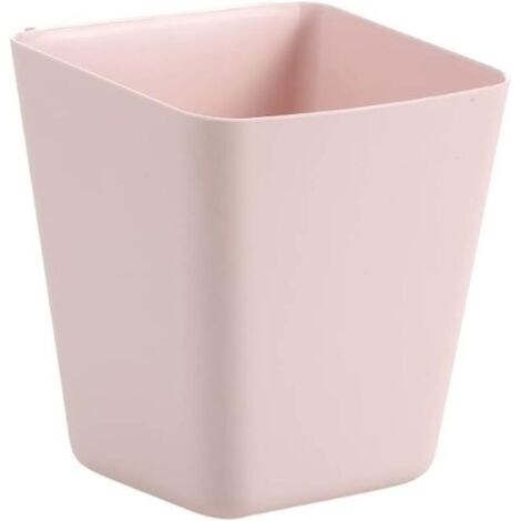 Étagère de bureau, étagère suspendue, boîte de rangement, petite boîte, porte-stylo, panier de rangement simple, boîte de rangement de bureau pour divers objets, ensemble de 3 pièces (rose) (1/5)