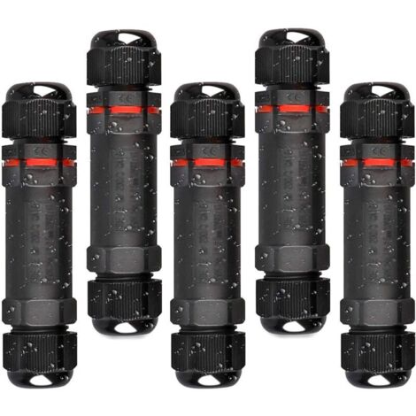Boîte de Derivation Étanche, 5 Pcs Connecteur Électrique Éxterieur IP68, Domino Etanche Boîtier de Jonction Ø 1mm-13mm- (1/5)