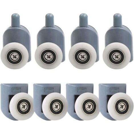 23mm Galets de porte de douche, 8pcs Porte de Douche Roulettes, Poulie de porte de douche, Roulettes Coulissantes Porte Salle de Bain pour Cabine Douche Salle de Bain-RAPANDA (1/5)