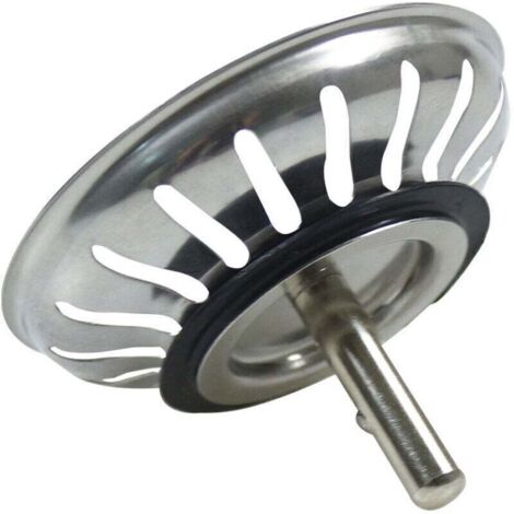Panier de protection pour évier de cuisine 80 mm - Filtre universel en acier inoxydable, couvercle de panier escamotable, lavable au lave-vaisselle, sans blocage ni débordement (1/5)