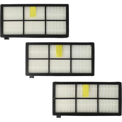 Lot de 3 filtres compatibles avec les Roomba 800 et 900. Kit de remplacement pour filtres séries 8 et 9. Pièce de rechange avec trois filtres. (1/5)