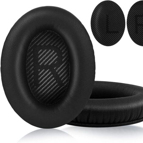 Coussinets d'oreille en mousse pour casques Bose Quiet Comfort 35 (QC35) et 35 II (QC35 II), avec peau d'agneau plus douce, mousse isolante du bruit, épaisseur supplémentaire (1/5)