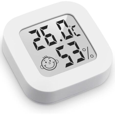 3 pièces - Mini Thermomètre Hygromètre Intérieur Digital à Haute Précision, Moniteur de Température et Humidimètre, Thermo Hygromètre Indicateur du Niveau de Confort (1/5)