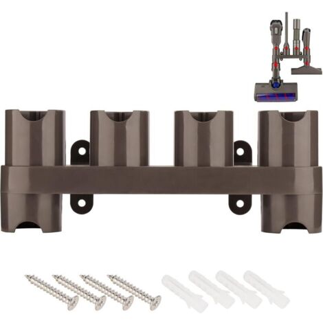 Support mural pour aspirateur sans fil Dyson V15 V7 V8 V10 V11 SV10 SV11, station d'accueil, organiseur, brosses, accessoire de rangement (6 emplacements de rangement) (1/5)