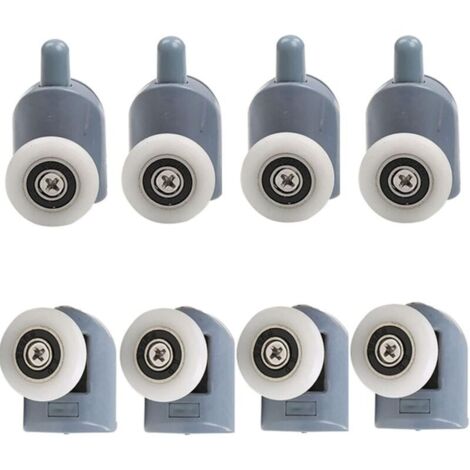 Roulettes de porte de douche, lot de 8, diamètre 23 mm, pour cabines de douche (1/5)