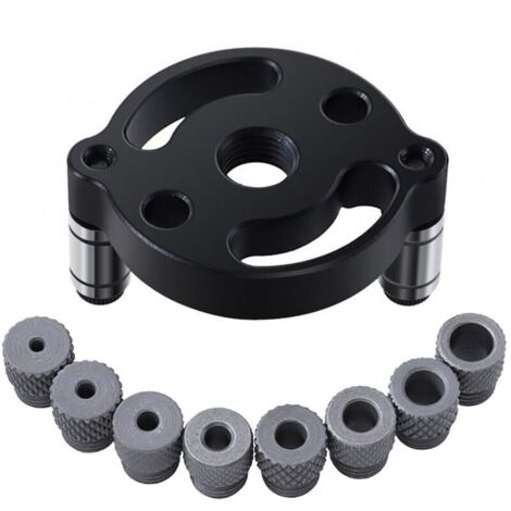 Localisateur de perforateur, Douille de perçage avec 8 bagues de forage 3/4/5/6/7/8/9/10mm, Perforateur vertical Gabarit de perçage avec douilles de guidage de perçage pour trous de poinçonnage (1/5)