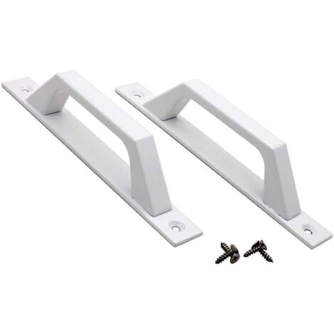 Poignée de porte en alliage d'aluminium avec poignée de porte de cuisine en aluminium et plastique montée sur verre (1/5)
