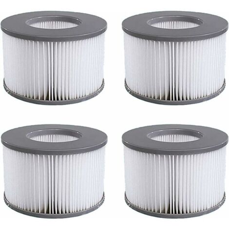 Lot de 4 cartouches filtrantes de rechange pour piscines gonflables et spas Mspa (1/5)