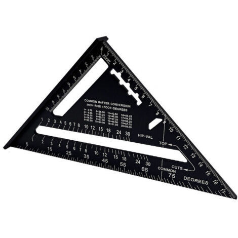 Équerre de coupe Tectonal Cutter métrique 7 pouces en alliage d'aluminium, rapporteur d'angle. (1/5)