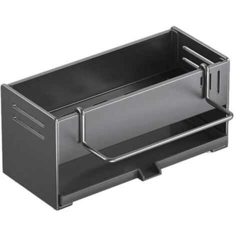 Porte Eponge Evier Cuisine, Organisateur Evier Cuisine, Acier au Carbone Porte éponge, Rangement Eponge Cuisine Porte Éponge Évier avec Plateau D'égouttage Amovible (1/5)