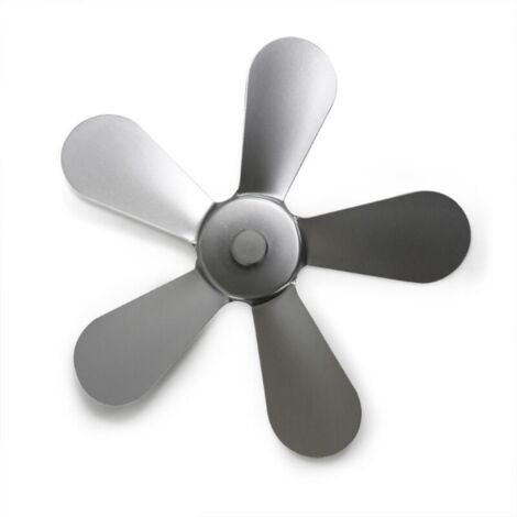 Pales de ventilateur pour four, 5 pales, alliage d'aluminium, améliore la circulation de l'air chaud, large compatibilité, installation facile pour cheminée (argent) (1/5)
