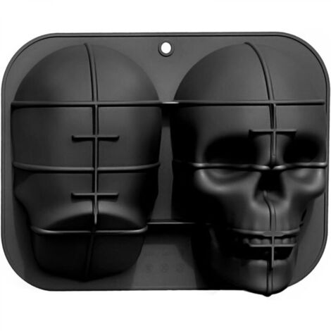 Moule à gâteau en forme de tête de mort, moule à gâteau d'Halloween, silicone de qualité alimentaire (1/5)