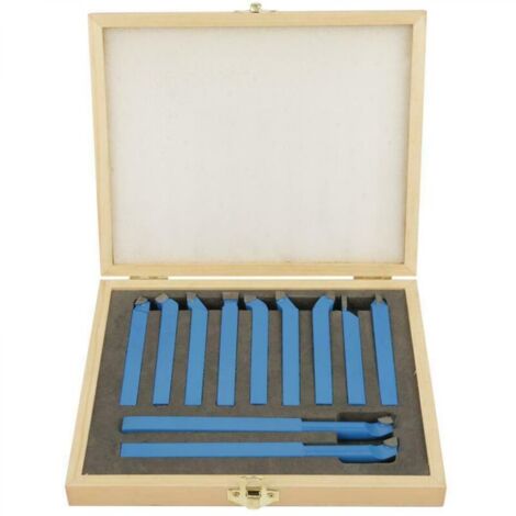 11 Pièces Outils De Tour De Tour À Pointe De Carbure, Ensemble D'Embouts D'Outils De Coupe En Métal (1/5)
