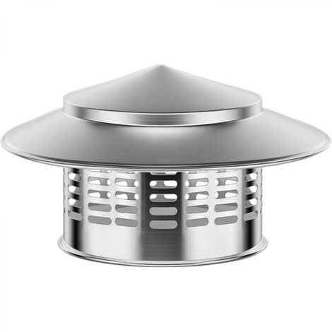 Couvercle de cheminée, diamètre intérieur 16 cm, diamètre extérieur 24,5 cm, hauteur 12 cm, une housse imperméable et anti-oiseaux. (1/5)