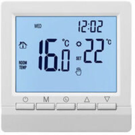 Thermostat mural intelligent avec écran LCD pour chauffage au sol-Rétroéclairage blanc (1/5)