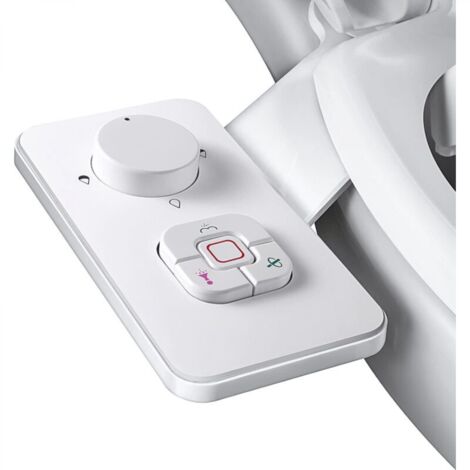 Pulvérisateur de bain de siège blanc, longueur totale 40,2 cm, 1 unité, non électrique, avec deux buses rétractables autonettoyantes. (1/5)