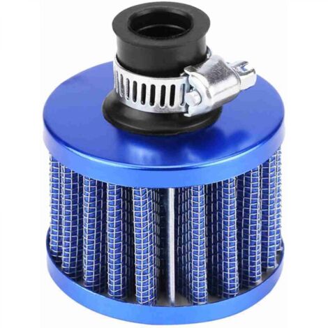 Kit de filtre d'admission d'air froid universel pour voiture de 12 mm, couvercle de ventilation de carter, reniflard bleu (1/5)