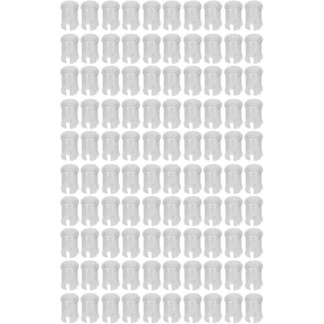 Lot de 100 capuchons de diode lumineuse, couvercle de protection pour diode électroluminescente, support de 5 mm, support à clip transparent (1/5)