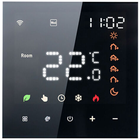 Jeffergarden Thermostat intelligent Tuya WiFi, commande vocale, écran tactile LCD 3A, régulateur de température pour chauffage de sous-sol, chauffe-eau mural intelligent, compatible avec Amazon Home (1/5)