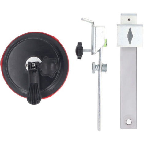 Jeffergarden Support de niveau à bulle avec ventouse, en alliage d'aluminium, réglable, avec adaptateur 5/8-11. (1/5)